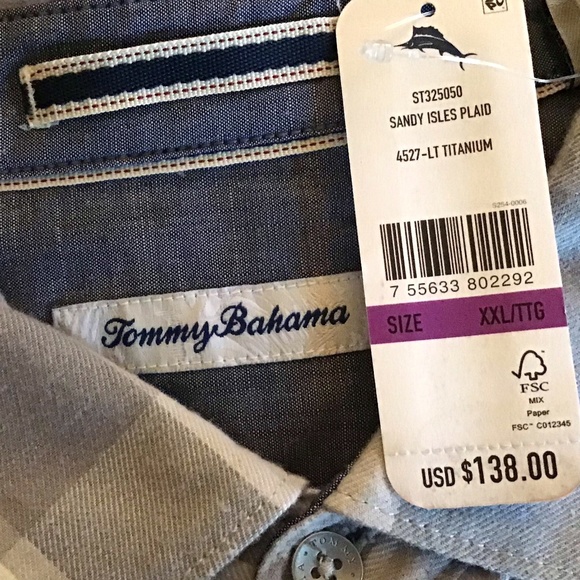 Tommy Bahama Other - NWTTommy Bahama Sandy Isles Plaid Long Sleeve in XXL